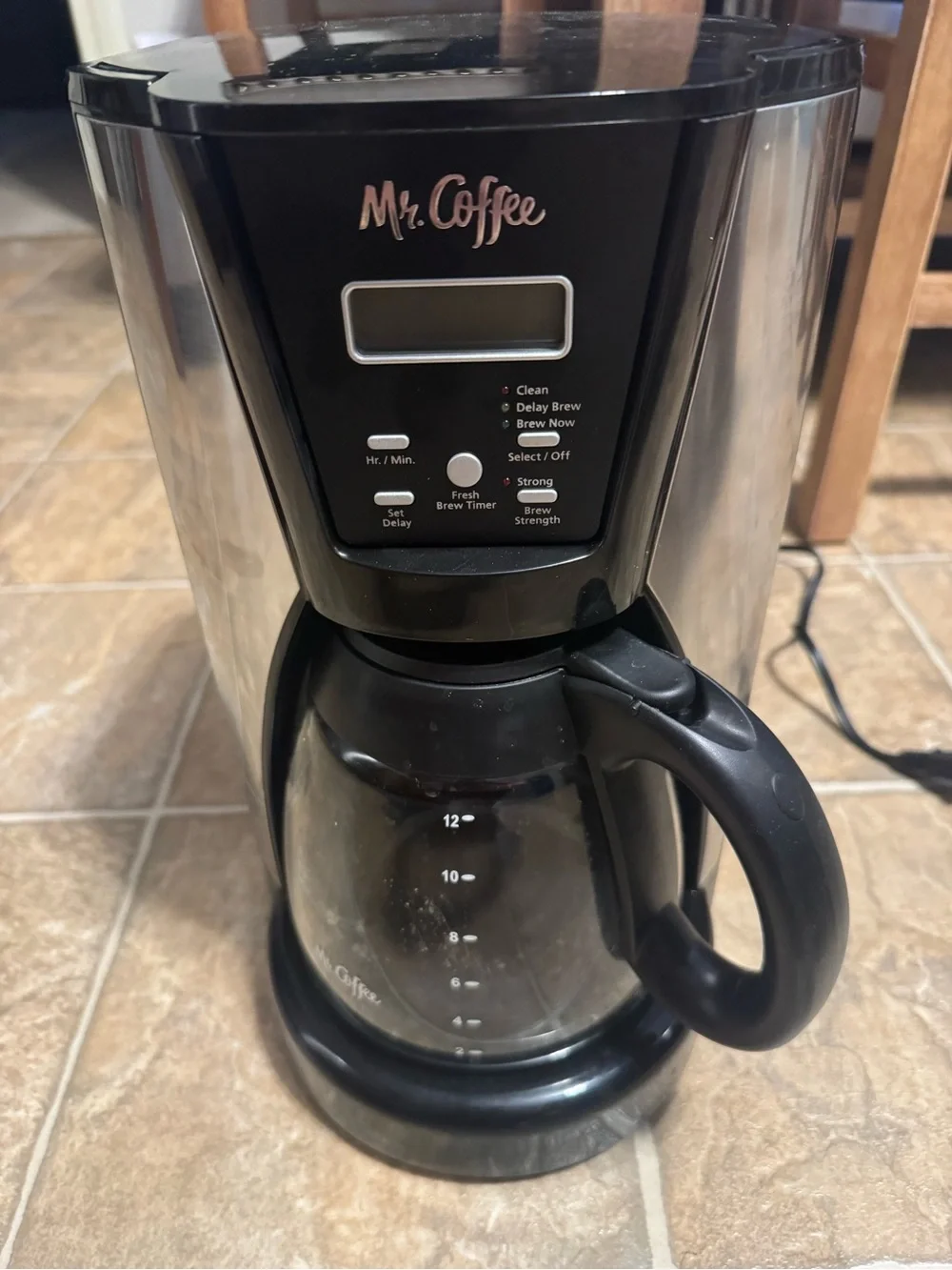 Mr. Coffee Black Programmable Coffee Maker - Enhanced Taste Performance Brew